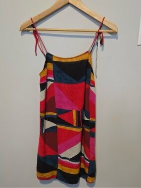 Billabong Geometric Colorblock Spagetti Strap Mini Dress